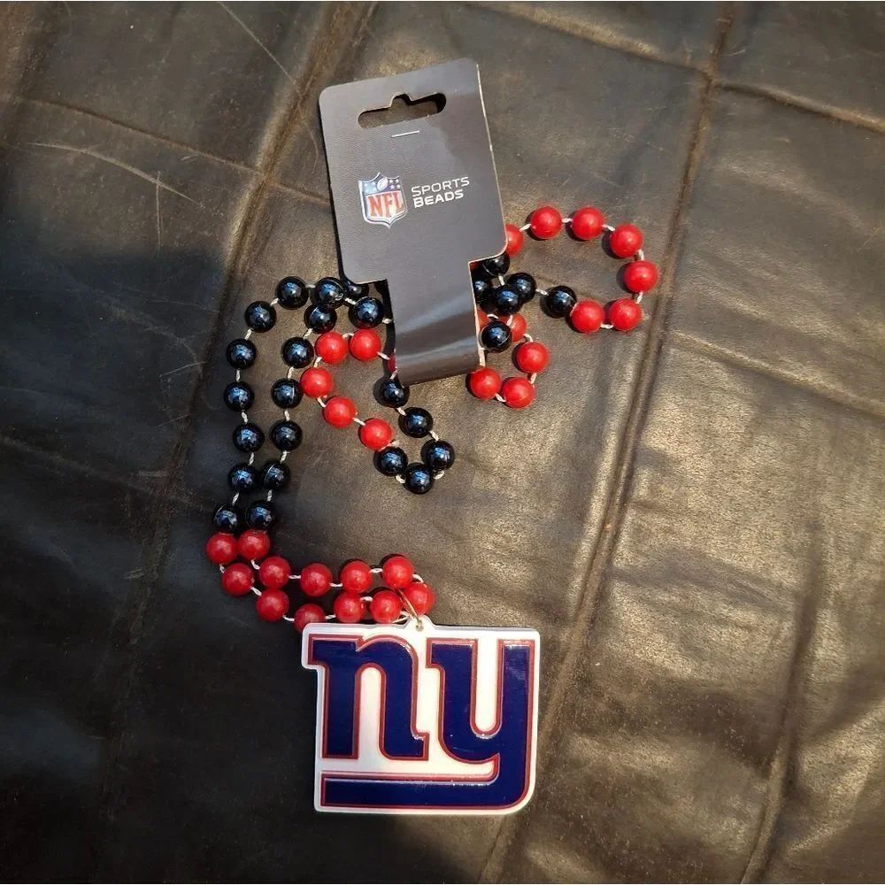 NFL NY Giants Beaded Necklace